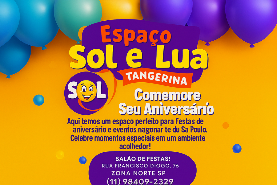 Foto da capa de Salão de Festas Espaço Sol e Lua Tangerina